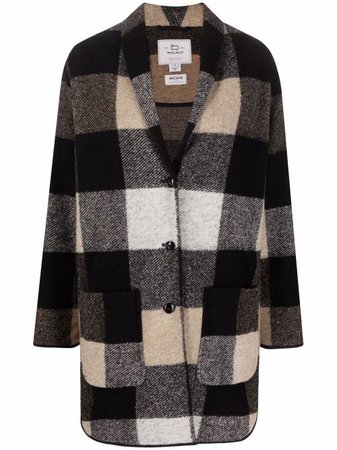 Shop Woolrich Gentry checked coat with Express Delivery - FARFETCH