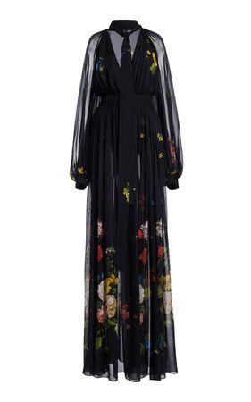 Floral Silk Maxi Dress By Elie Saab | Moda Operandi