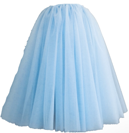 blue tulle skirt