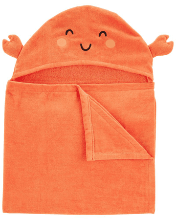 toddlers kids hooded towel crab