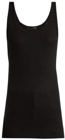 Atm - Ribbed Jersey Tank Top - Womens - Black