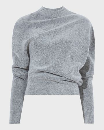 Proenza Schouler Asymmetric Dolman-Sleeve Wool Sweater | Neiman Marcus