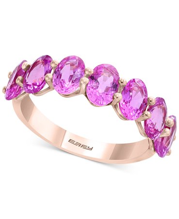 EFFY® 14k Rose Gold Pink Sapphire Ring
