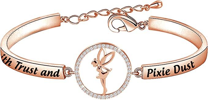 Amazon.com: BNQL Faith Trust and Pixie Dust Bracelet Fairy Tale Jewelry Birthday Gifts for Her (Faith Trust and Pixie Dust RG): Clothing, Shoes & Jewelry