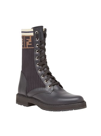 Fendi Rockoko Combat Boots - Farfetch