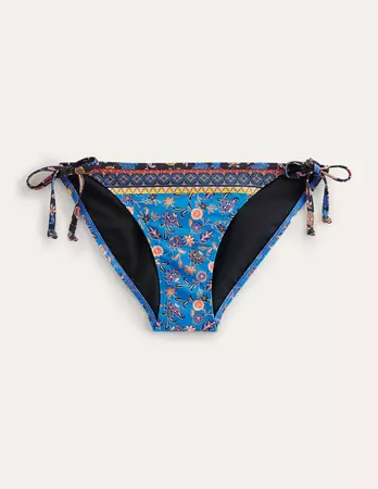 String Bikini Bottoms - Baleine Blue, Lotus Petal | Boden UK