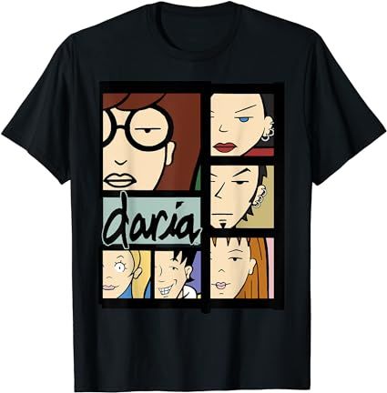 Amazon.com: Daria Character Panels Logo T-Shirt : Clothing, Shoes & Jewelry