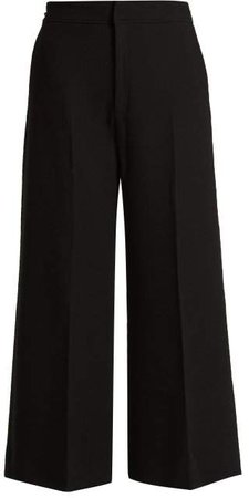 Costello High Rise Wool Culottes - Womens - Black