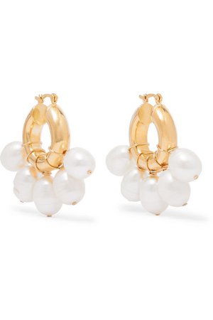 Eliou | Kavala gold-plated pearl earrings | NET-A-PORTER.COM