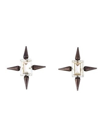 Fallon Classique Micro Spike Stud Earrings - Earrings - FAL20479 | The RealReal