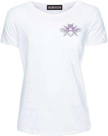 INGMARSON - Hornet Embroidered T-Shirt White Women