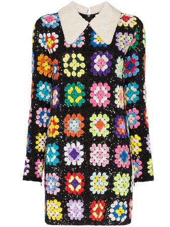 Ashish patchwork crochet mini dress $2,304 - Buy Online AW19 - Quick Shipping, Price