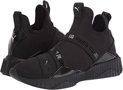 Amazon.com | PUMA Women's Defy Mid Sneaker, Black White, 5.5 M US | Shoes