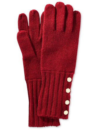 Michael Kors Ribbed-Knit Gloves