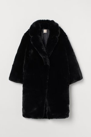 Faux Fur Coat - Black - Ladies | H&M US