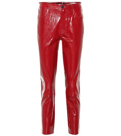 Ruby high-rise patent leather pants