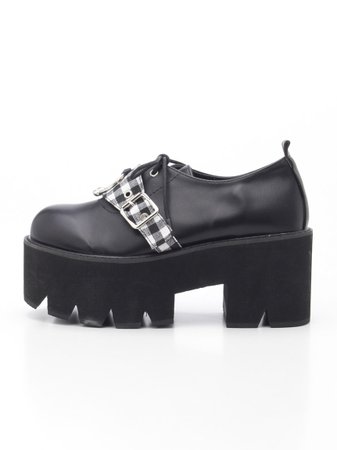 Gingham belt thick base shoes (shoes (shoes) / sneakers) | Mail order of BUBBLES (bubble) | Fashion Walker