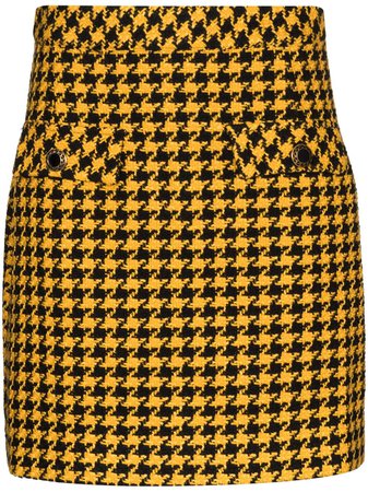 Rixo houndstooth pattern mini skirt