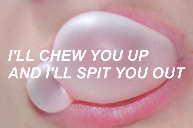 Blowing bubblegum Tumblr aesthetic