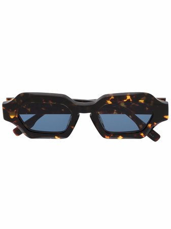MCQ tortoise-shell Geometric Sunglasses - Farfetch