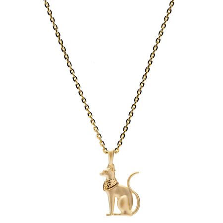 Enduring Magic Of The Cat Necklace In Gold | Awe Inspired | Wolf & Badger