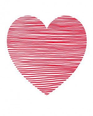 Stripey Red Heart