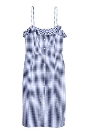 Sleeveless dress - Blue/White/Checked | H&M