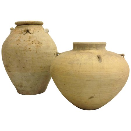Two Ancient Khmer Urns or Vases For Sale at 1stDibs