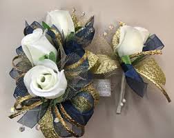 white and gold corsage - Google Search
