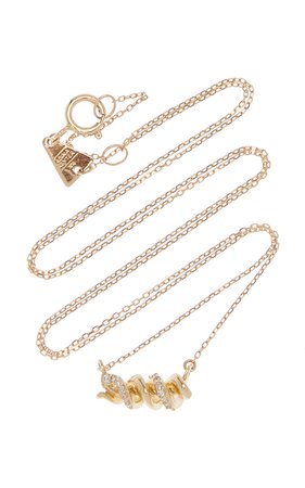 Pasta Small 14k Yellow Gold Diamond Fusilli Necklace By Adina Reyter | Moda Operandi