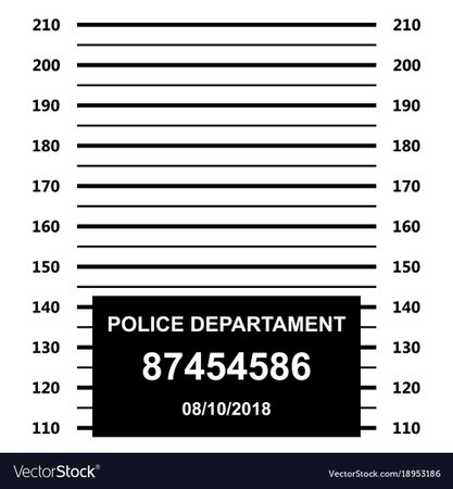 Police mugshot lineup on white background Vector Image