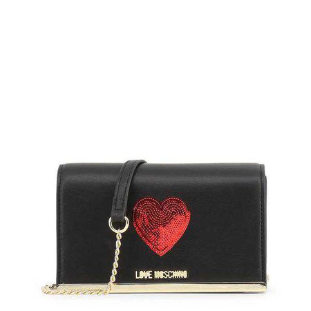 Clutch Bags | Shop Women's Love Moschino Black Leather Clutch Bag at Fashiontage | JC4165PP16L2_150A-Black-NOSIZE