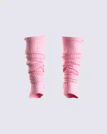 Pollie Pink Ribbed Leg Warmer