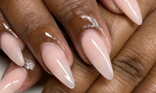 Nude Almond Shaped Nails