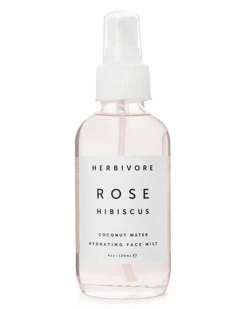 herbivore botanicals rose hibiscus coconut water hydrating face mist