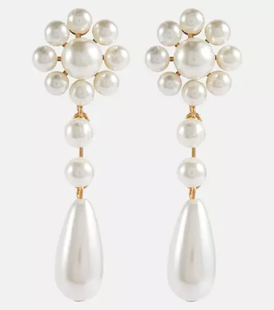 Jennifer Behr - Alita faux pearl drop earrings | Mytheresa