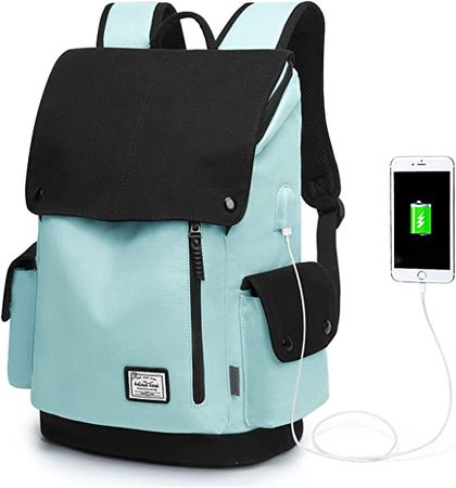 Amazon.com: WindTook Laptop Backpack for Women Men Bookbag Travel Bag Work School College Girls Charging Port Suits 15 Inch Computer -Sky Blue : Electronics