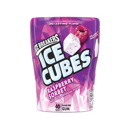 Ice Breakers, Ice Cube Sugar Free Gum, Raspberry Sorbet, 3.24 Oz. - Walmart.com