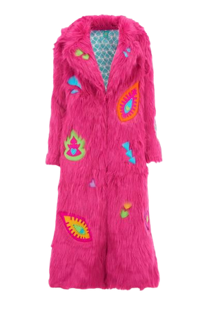 pink fur coat by lom