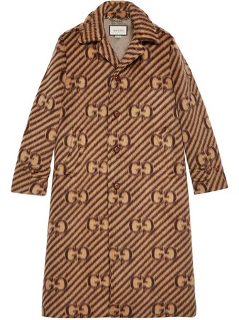 Gucci GG Stripe Wool Coat - Farfetch
