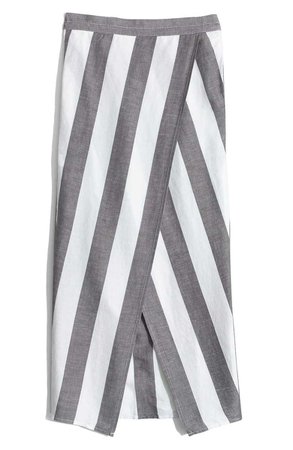 Madewell Stripe Overlay Skirt | Nordstrom