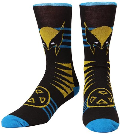 Amazon.com: Wolverine with X-Men Logo Adult Crew Socks: Clothing