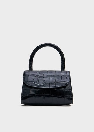 BY FAR Mini Bag in Black Croc | Need Supply Co.