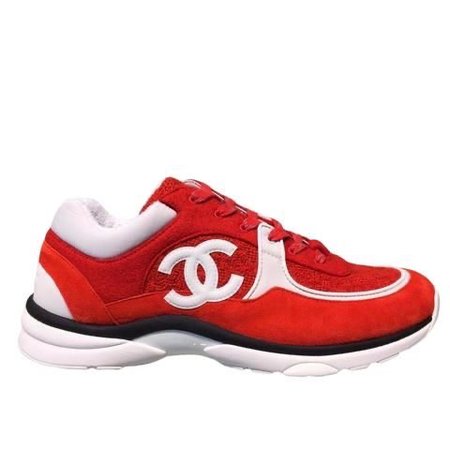 CHANEL RED SUEDE SNEAKERS CRUISE 2020
