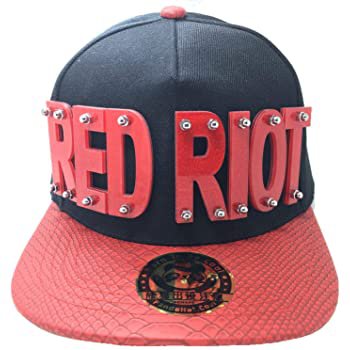 RED RIOT HAT in Black with RED Brim at Amazon Men’s Clothing store