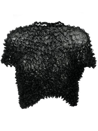 Comme Des Garçons Pre-Owned 1996's ruffle cropped top $1,474 - Buy Online VINTAGE - Quick Shipping, Price
