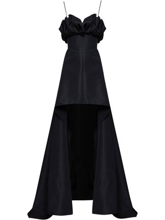 Carolina Herrera Ruffled Silk Evening Gown - Farfetch