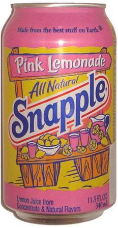 SNAPPLE-Lemonade -pink-340mL-United States