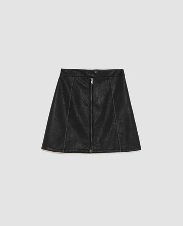 Zara faux leather skirt with top stitching