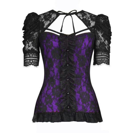 Black and Purple Gothic Top